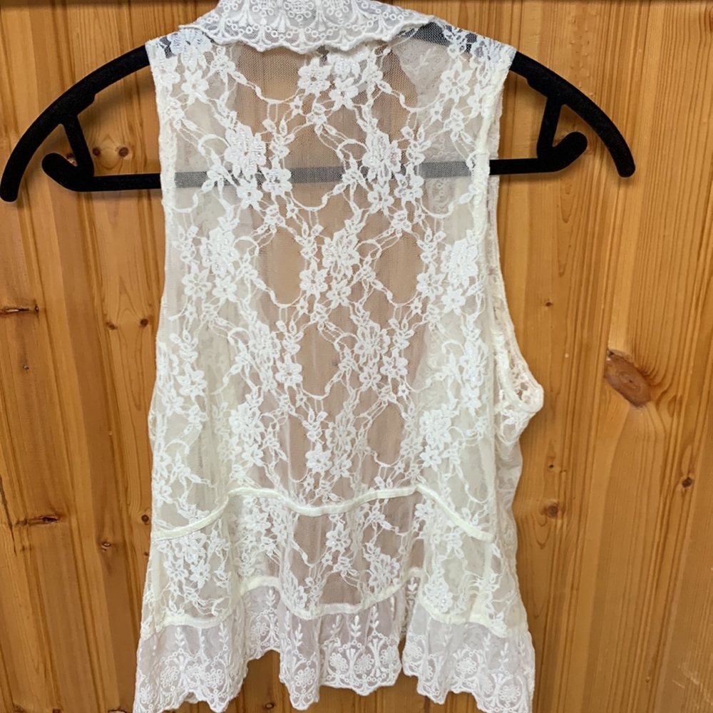Vintage LA Cite Paris Lace Vest Size Small